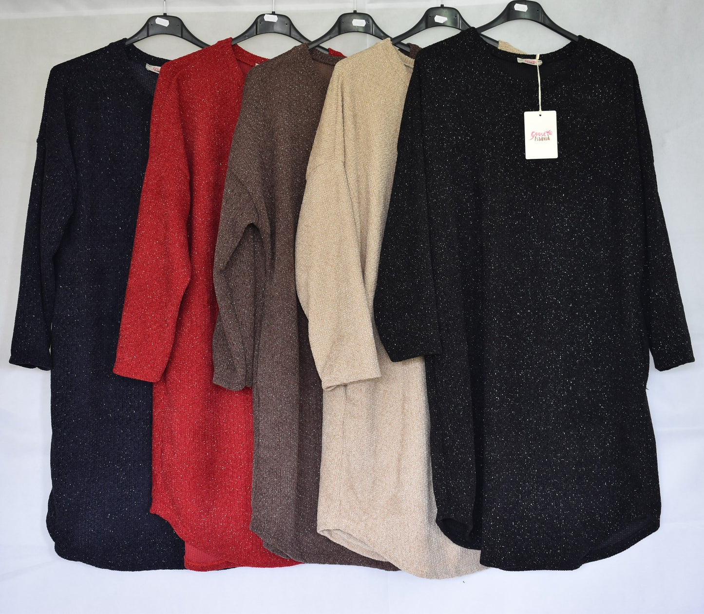 Goose Island Lana Wool Lurex Knitted Dress One Size 14-20