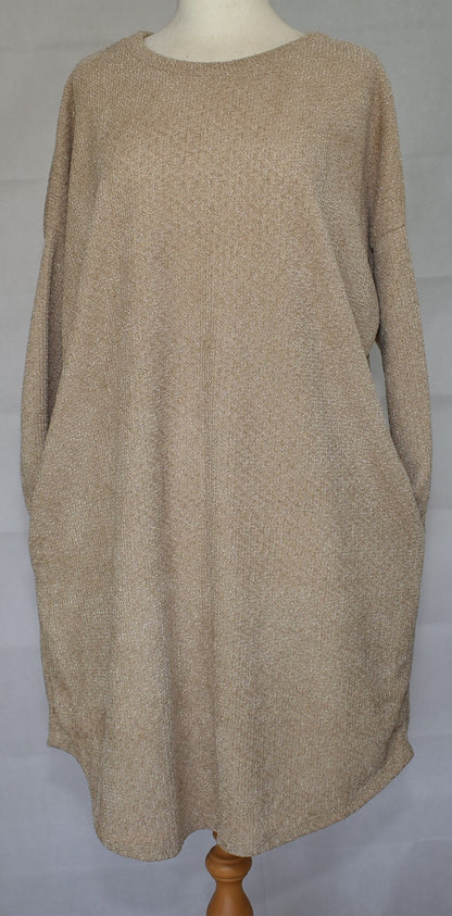 Goose Island Lana Wool Lurex Knitted Dress One Size 14-20