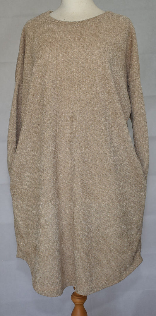 Goose Island Lana Wool Lurex Knitted Dress One Size 14-20