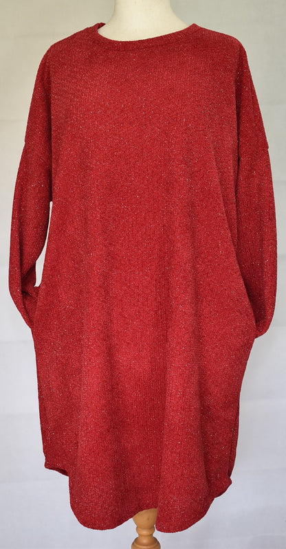 Goose Island Lana Wool Lurex Knitted Dress One Size 14-20