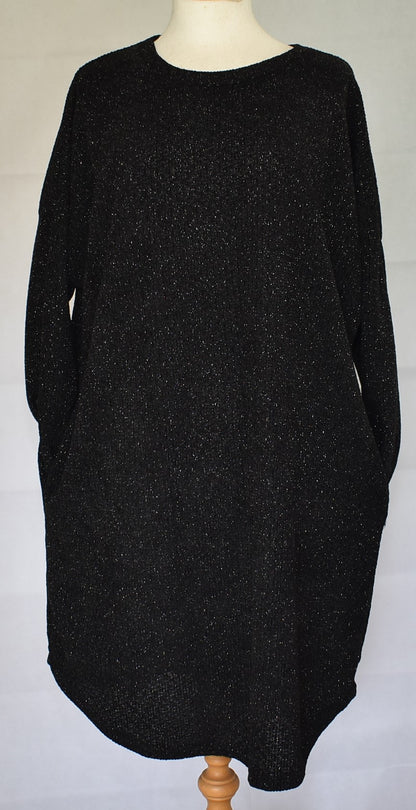 Goose Island Lana Wool Lurex Knitted Dress One Size 14-20
