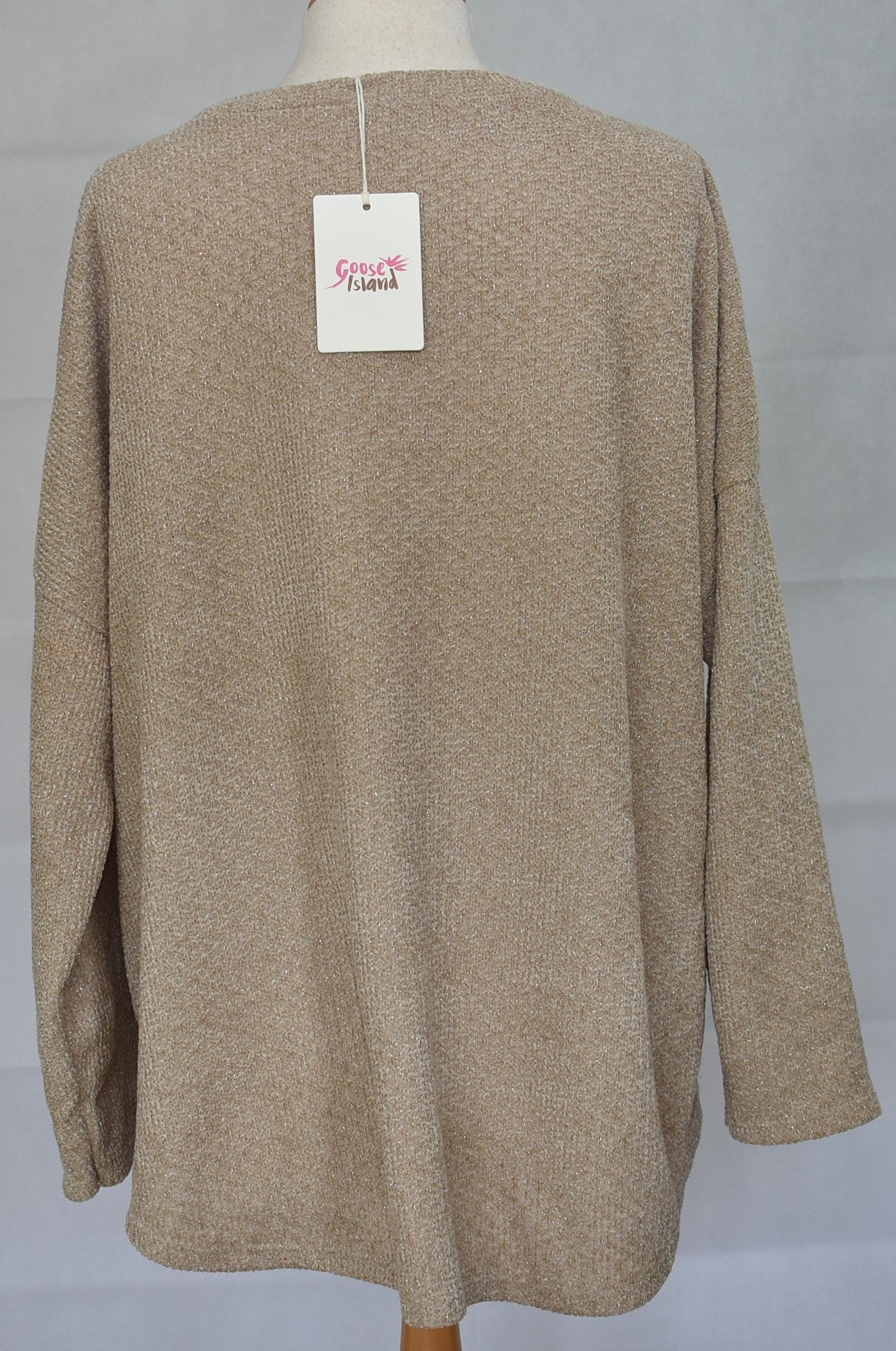Goose Island Lana Wool Lurex Knitted Jumper One Size 14-20