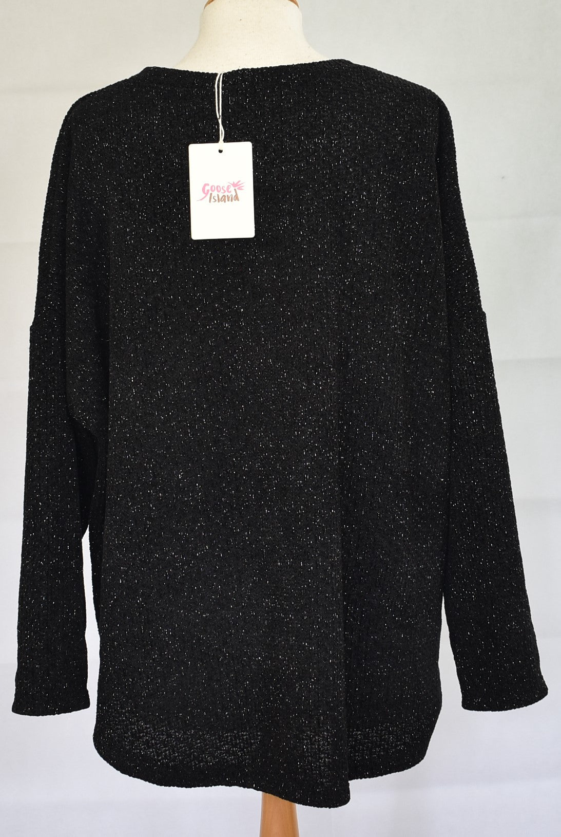 Goose Island Lana Wool Lurex Knitted Jumper One Size 14-20