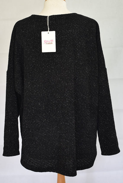 Goose Island Lana Wool Lurex Knitted Jumper One Size 14-20