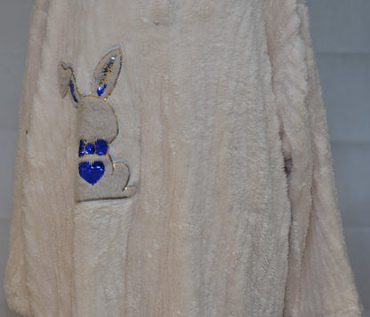 Love My Fashions Sequin Bunny Longline Fleece Loungewear One Size 14-24