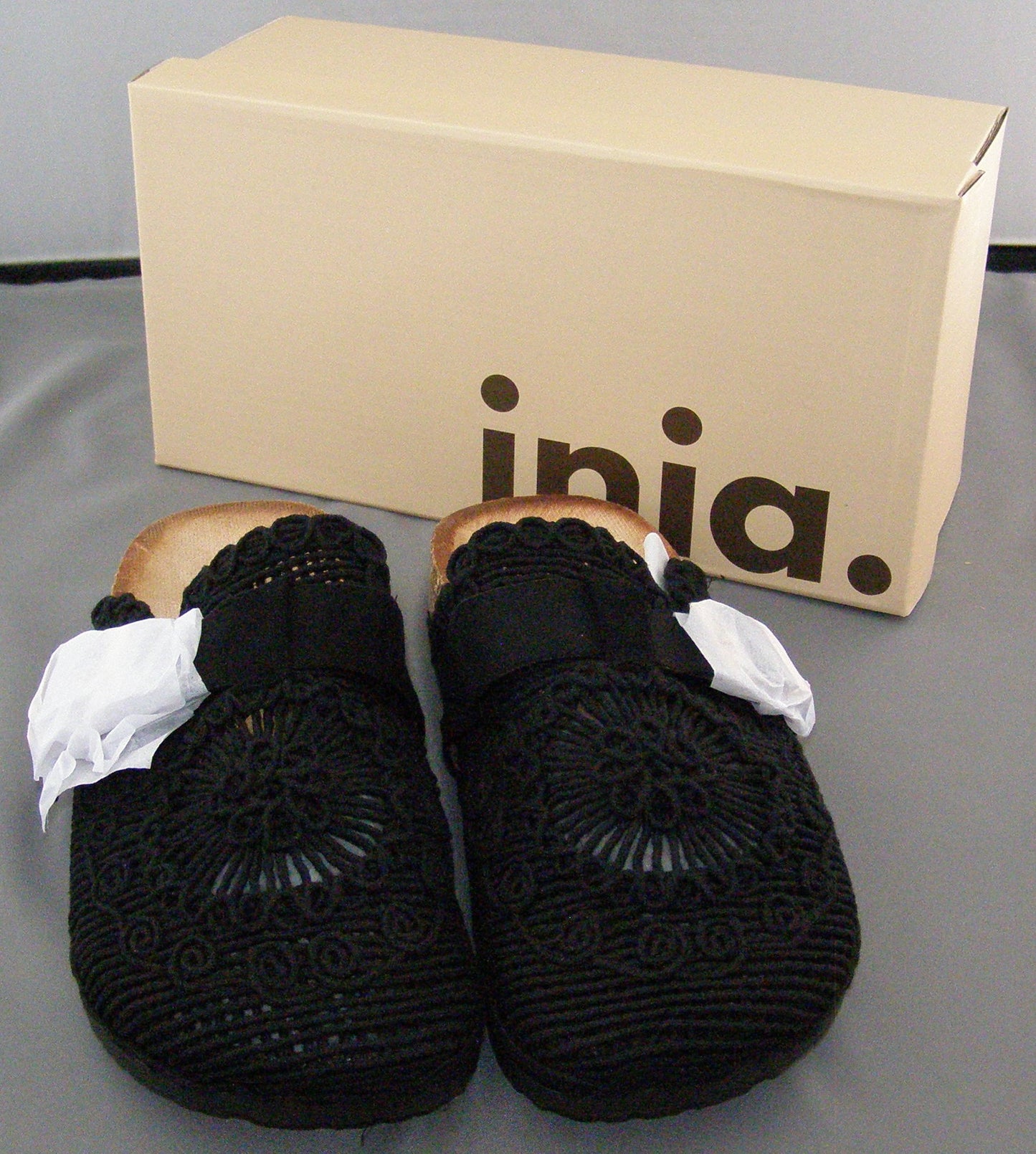 Inia Crochet Buckle Strap Flat Shoes