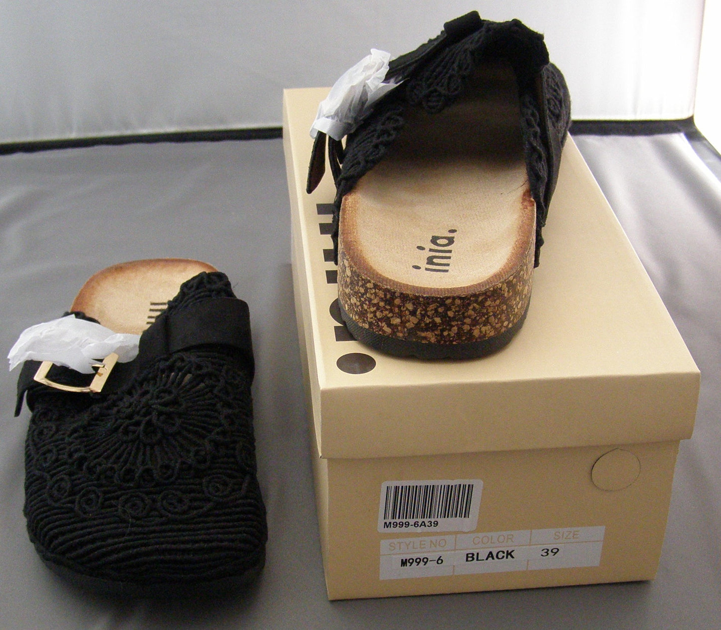 Inia Crochet Buckle Strap Flat Shoes