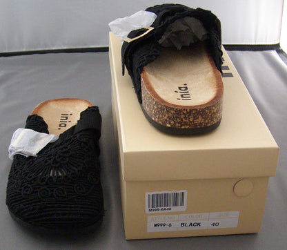 Inia Crochet Buckle Strap Flat Shoes