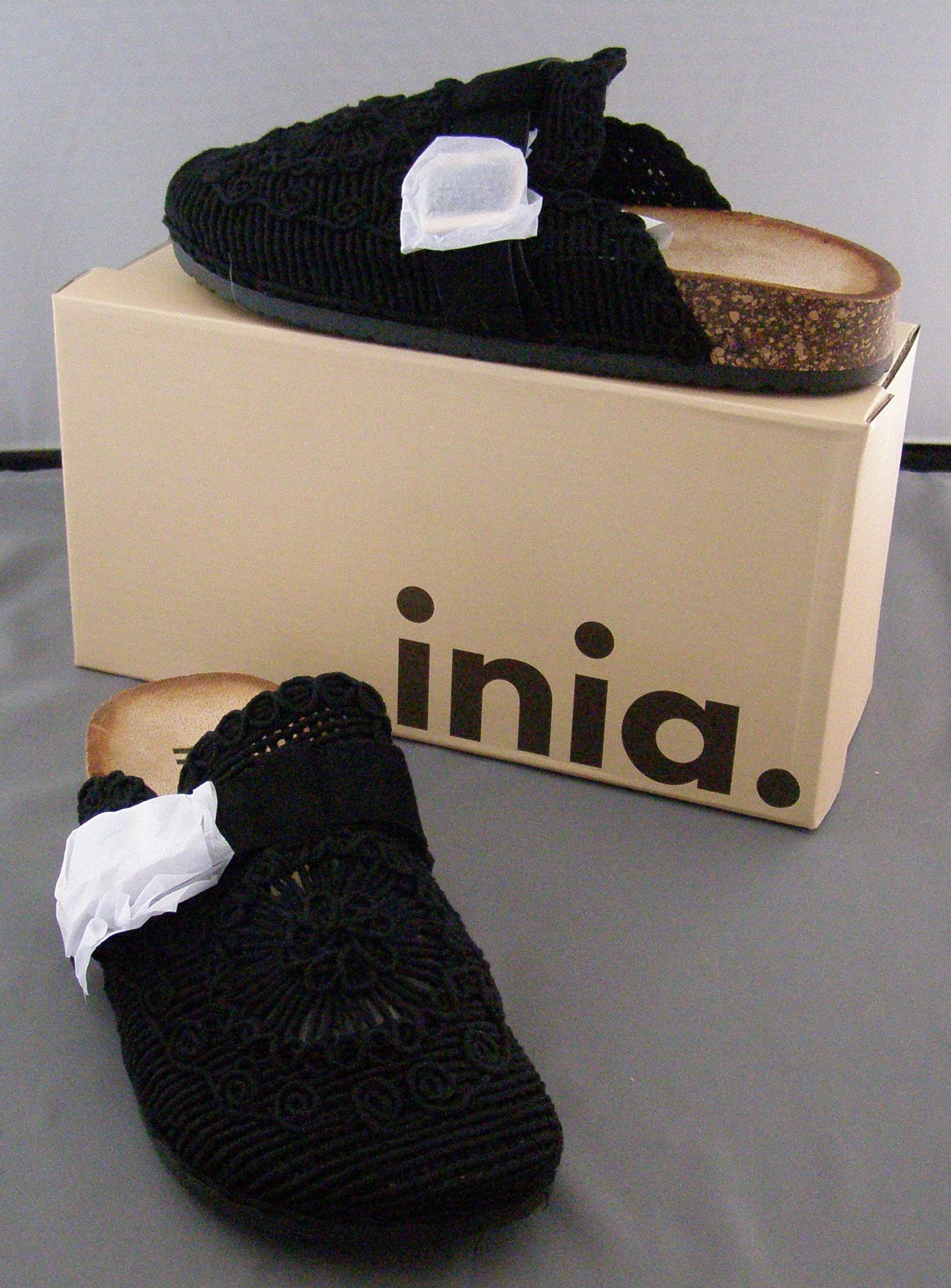 Inia Crochet Buckle Strap Flat Shoes