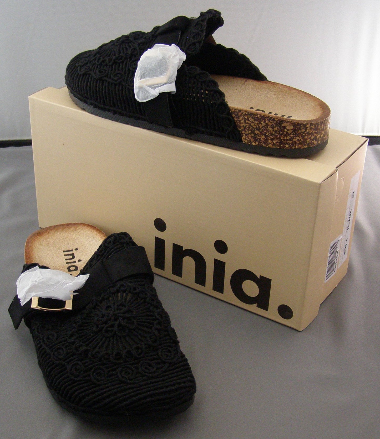 Inia Crochet Buckle Strap Flat Shoes