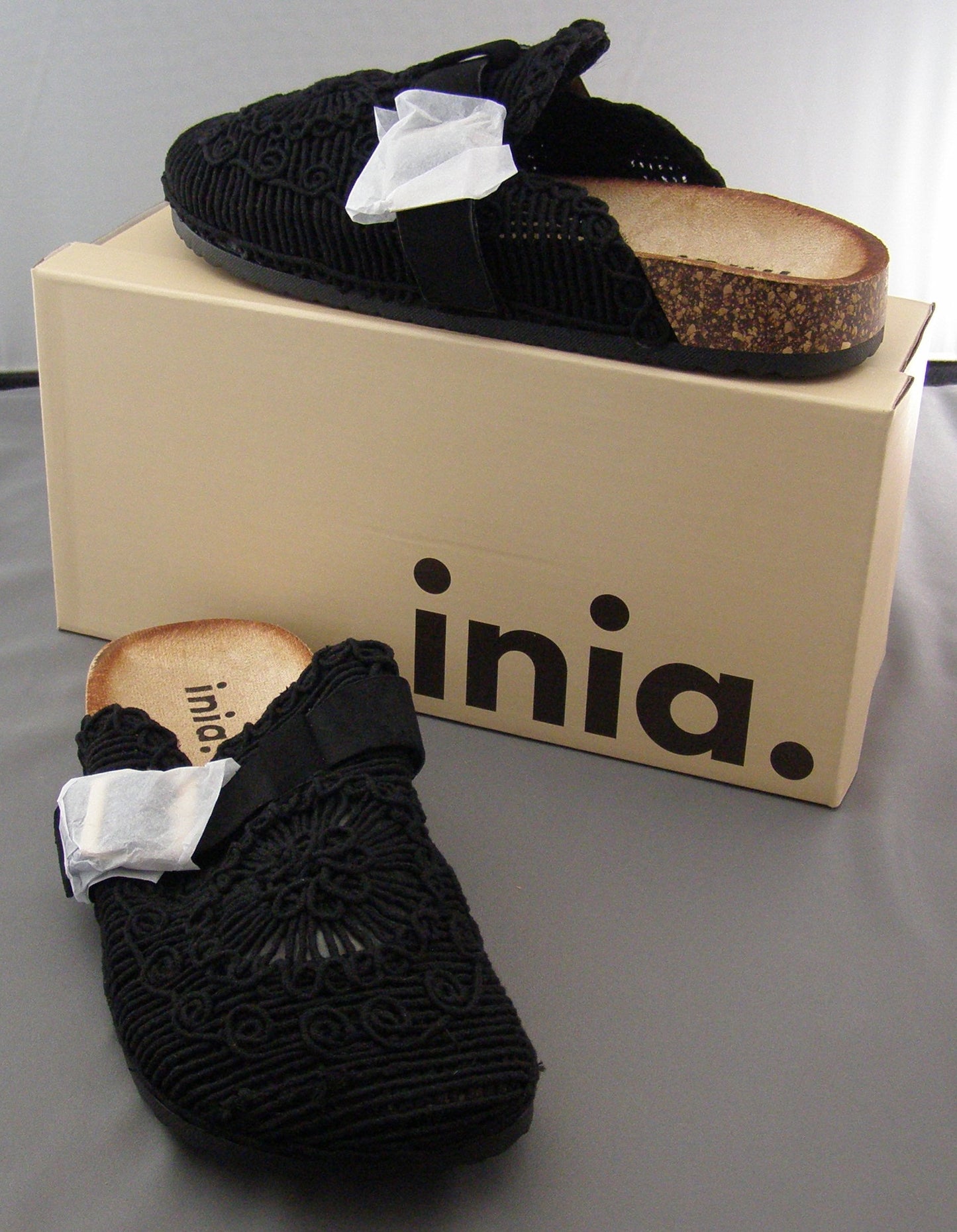 Inia Crochet Buckle Strap Flat Shoes