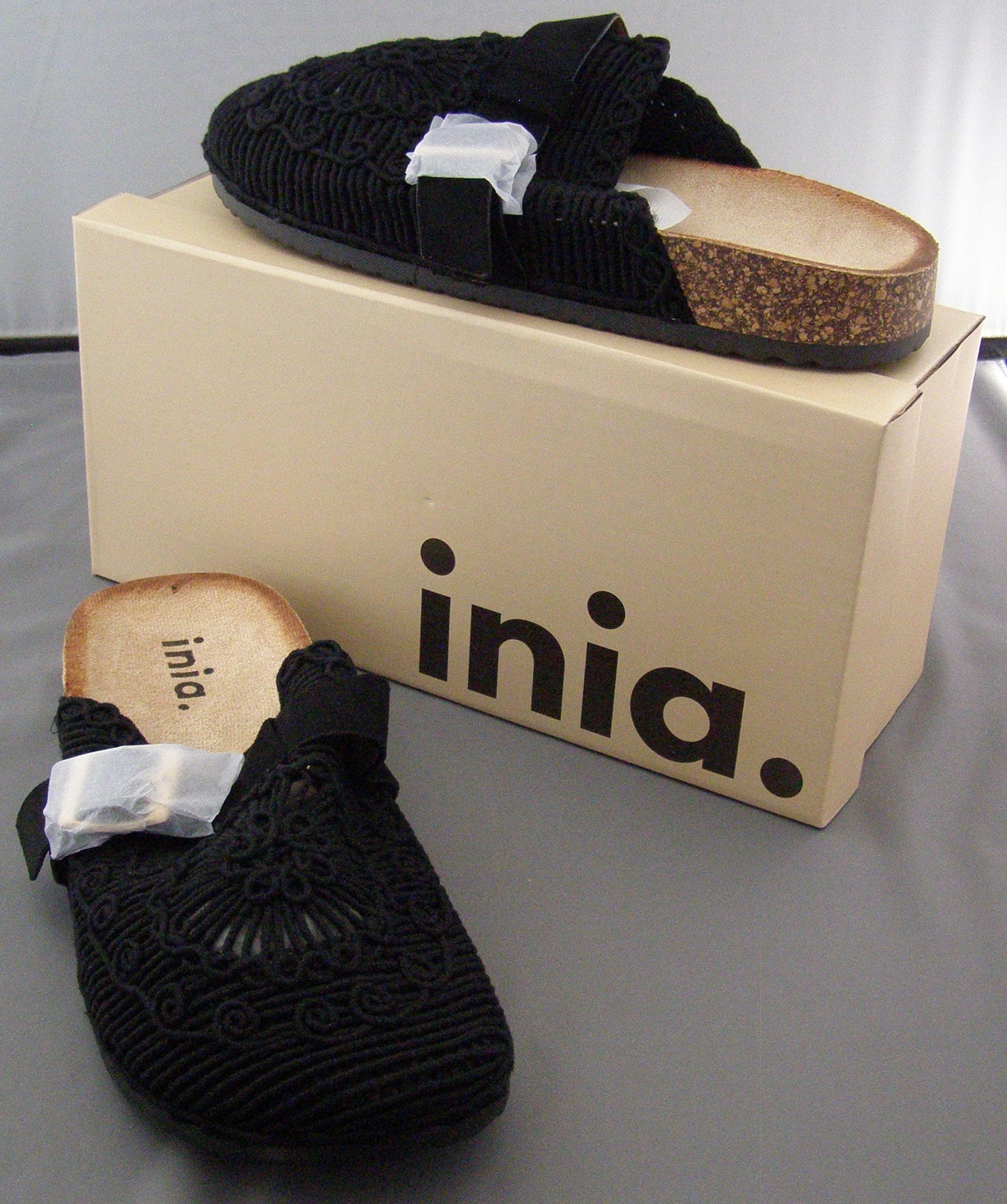 Inia Crochet Buckle Strap Flat Shoes