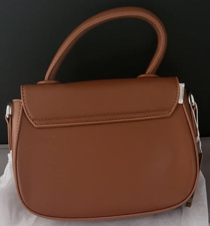 A&B Fashion Flap Over Crossbody Handbag in Tan