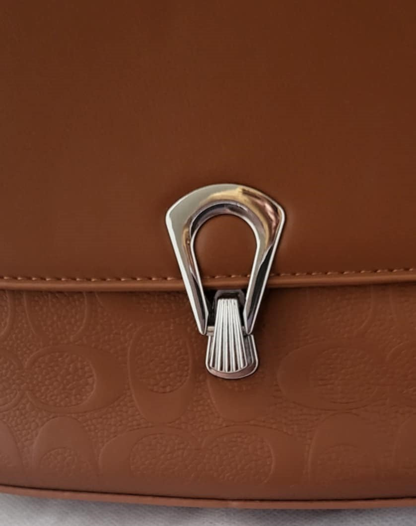 A&B Fashion Flap Over Crossbody Handbag in Tan