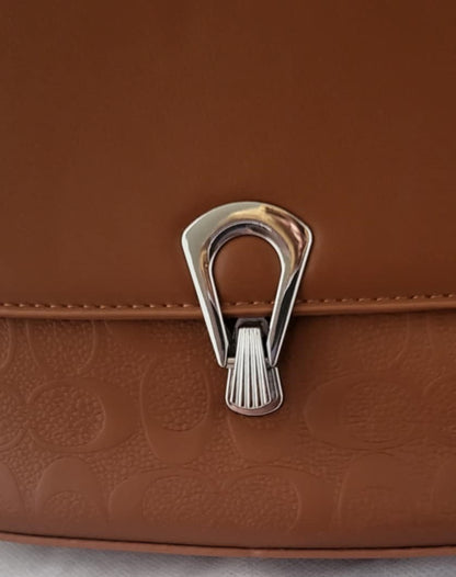 A&B Fashion Flap Over Crossbody Handbag in Tan