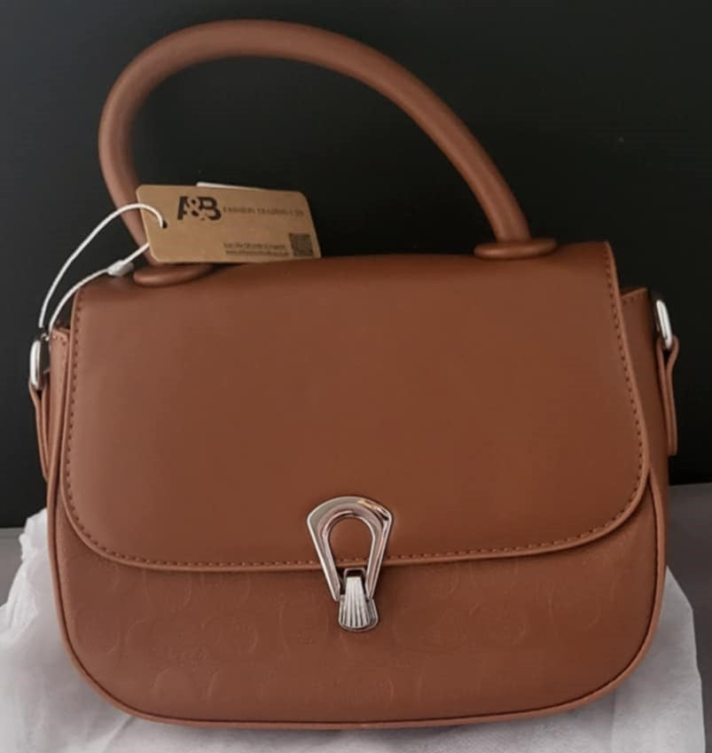 A&B Fashion Flap Over Crossbody Handbag in Tan