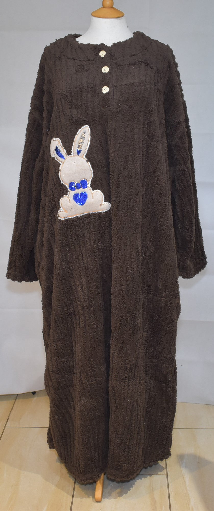 Love My Fashions Sequin Bunny Longline Fleece Loungewear One Size 14-24