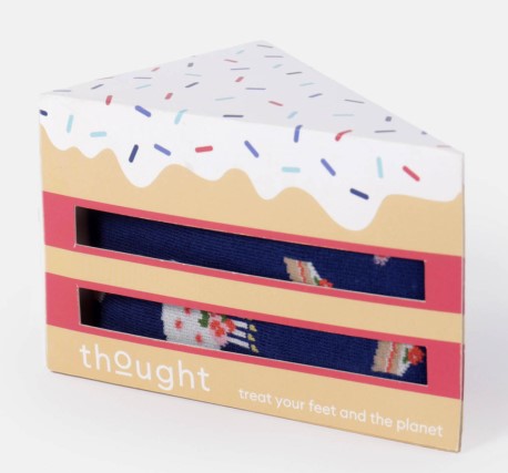 Thought Women's Cake Slice Organic Cotton Socks in a Cake Box Size UK 4-7