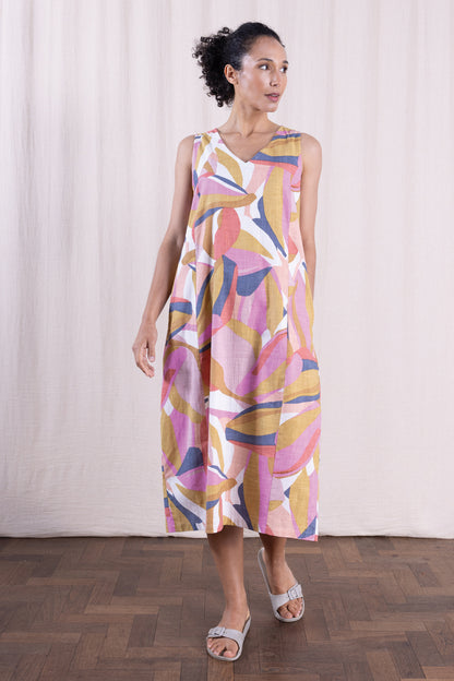 Nomads Cotton Bubble Sleeveless Midi Dress