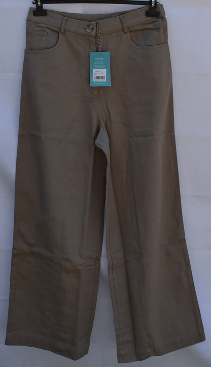 Nomads Cotton Drill Wide Leg Jeans in Agate