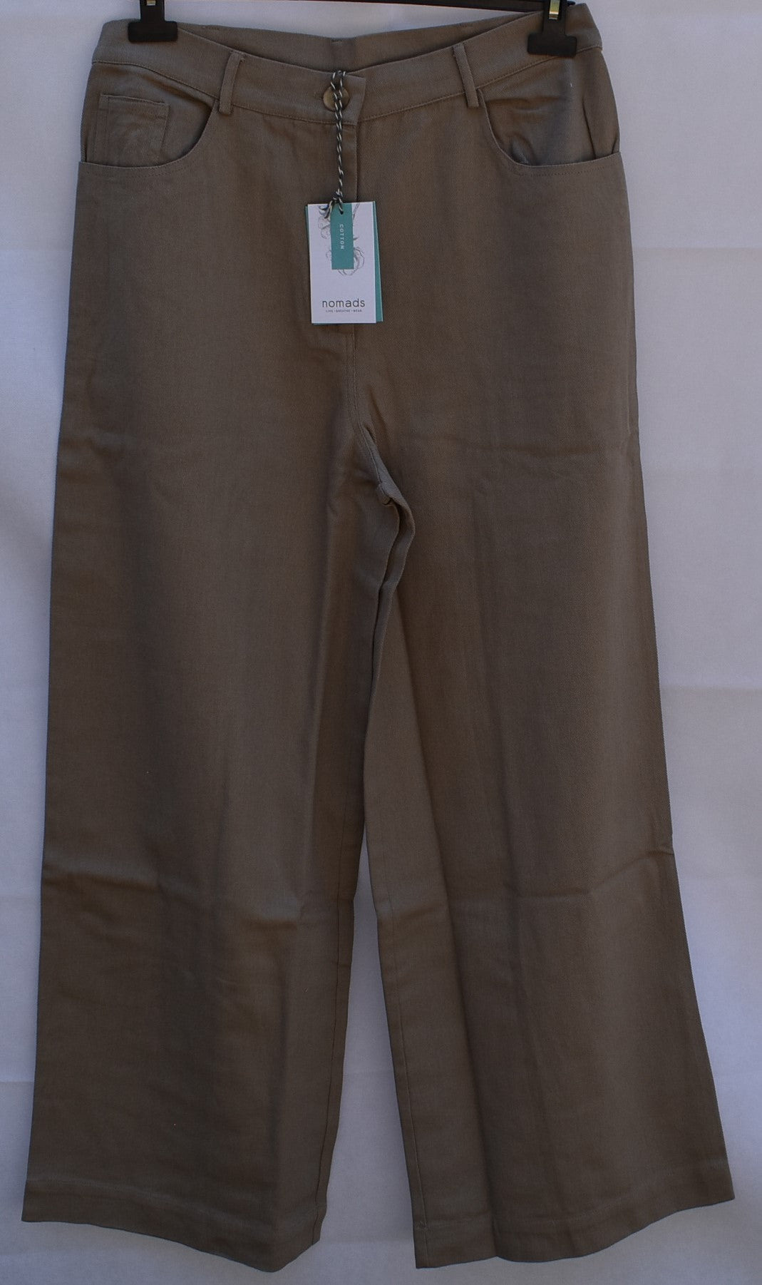 Nomads Cotton Drill Wide Leg Jeans in Agate