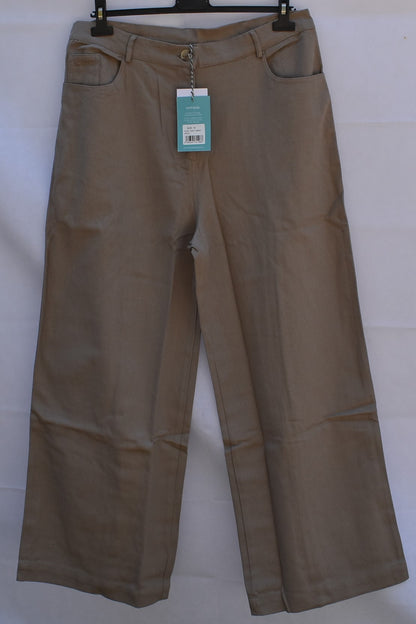 Nomads Cotton Drill Wide Leg Jeans in Agate