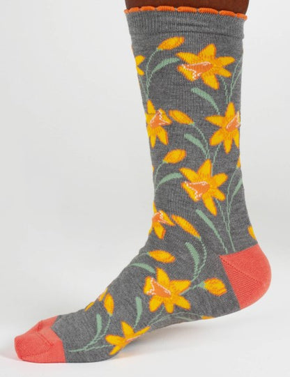Thought Birth Flower Bamboo Socks in Daffodils Size UK 4-7
