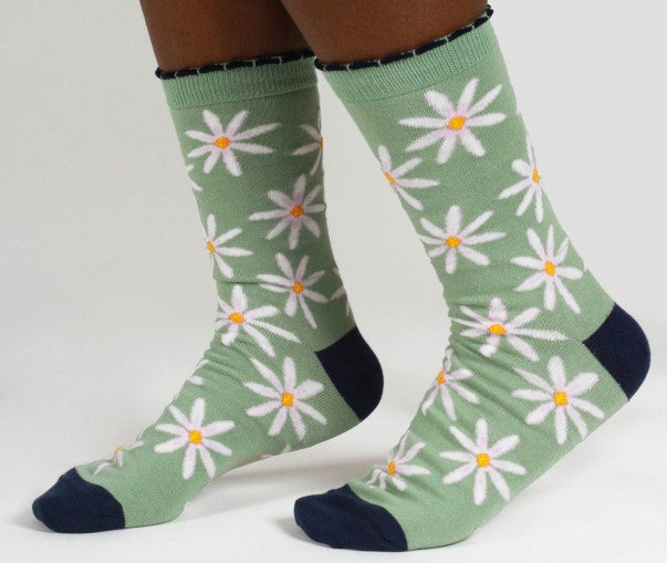 Thought Birth Flower Bamboo Socks in Daisy Size UK 4-7