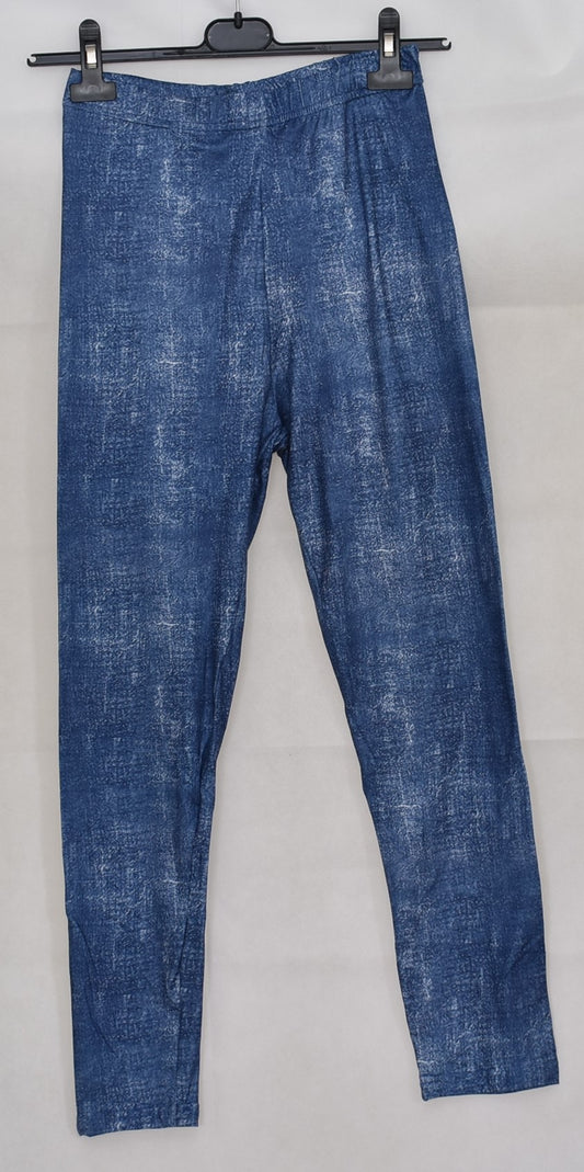 Di Lusso Collection Denim Blue Leggings Size Small (8-10)