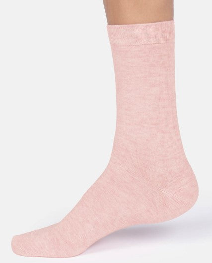 Thought Women's Jackie Marl Crew Socks in Light Pink Marl Size UK 4-7