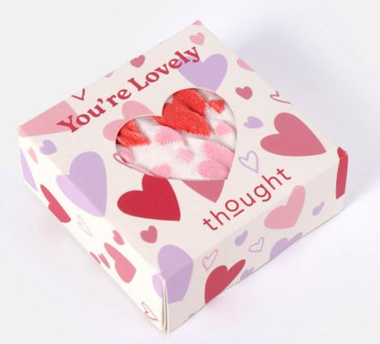 Thought Women's Crinkle Texture Love Heart Bamboo Socks in a Box Size UK 4-7