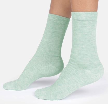 Thought Women's Jackie Marl Crew Socks in Mint Green Marl Size UK 4-7