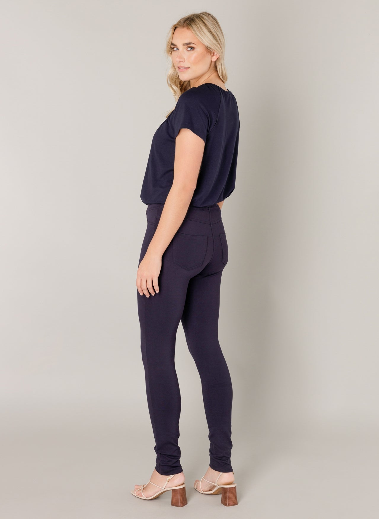 Base Level "Ornika" Treggings in Dark Blue