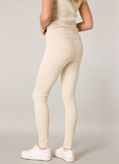Base Level "Ornika" Treggings in Light Beige