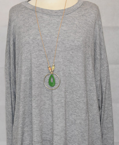 Made In Italy Plain Soft Knit Round Hem Top Light Grey One Size 14-22