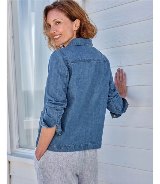 Woolovers Scallop Detail Denim Jacket