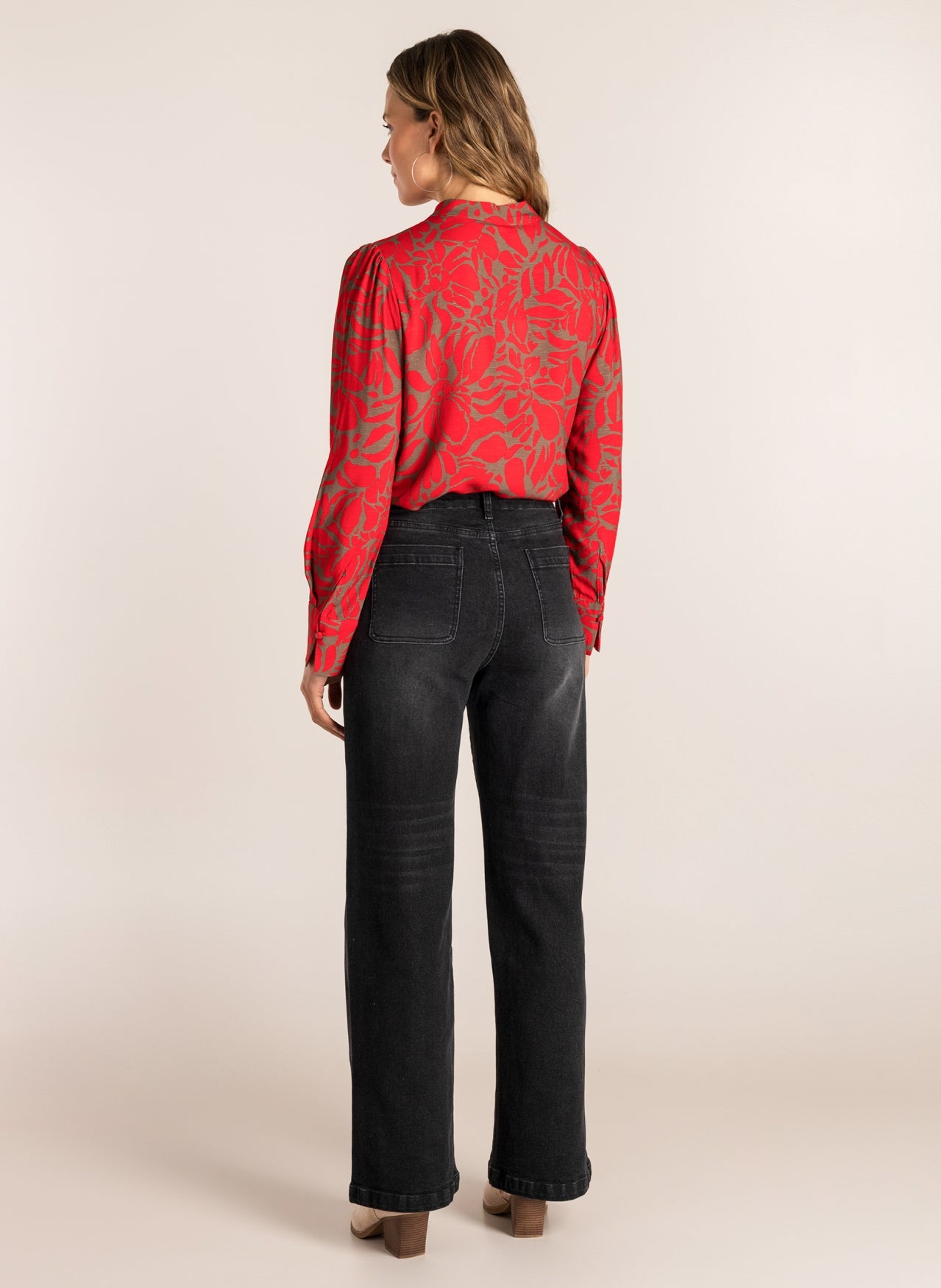 Ivy Beau "Sera" Denim Black Wide Leg Jeans in Various Sizes