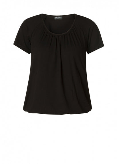 Base Level "Yona" Short Sleeve Top in Black