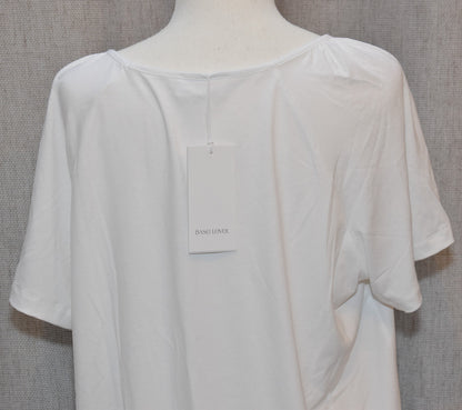 Base Level "Yona" Short Sleeve Top in White